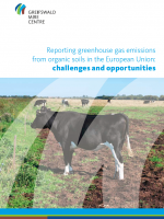 Cover policy brief on reporting GHG emissions from organic soils in the EU