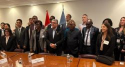 Image 1: Environmental ministers and leaders from NGOs and the private sector at the Permanent Mission of Peru to the UN, New York (Credit: GPI)