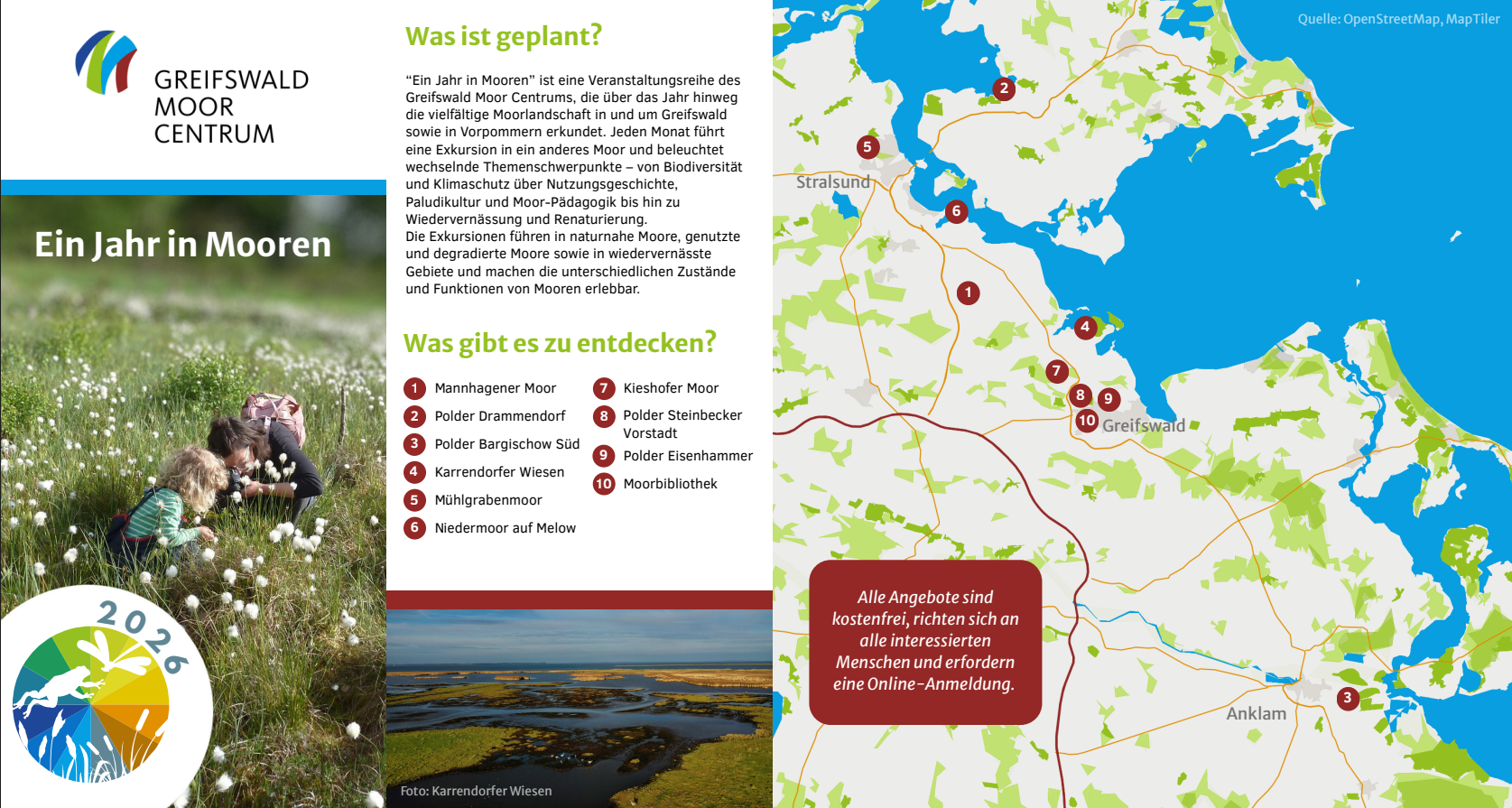 Moor-Exkursionen in Greifswald und Umgebung - Flyer Seite 1